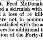 gen. hughes' report was worded, the december 28 (1899) here is the date of mcdonald's report, not necessarily the date of the skirmish