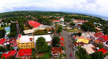 aerial view Miagao town